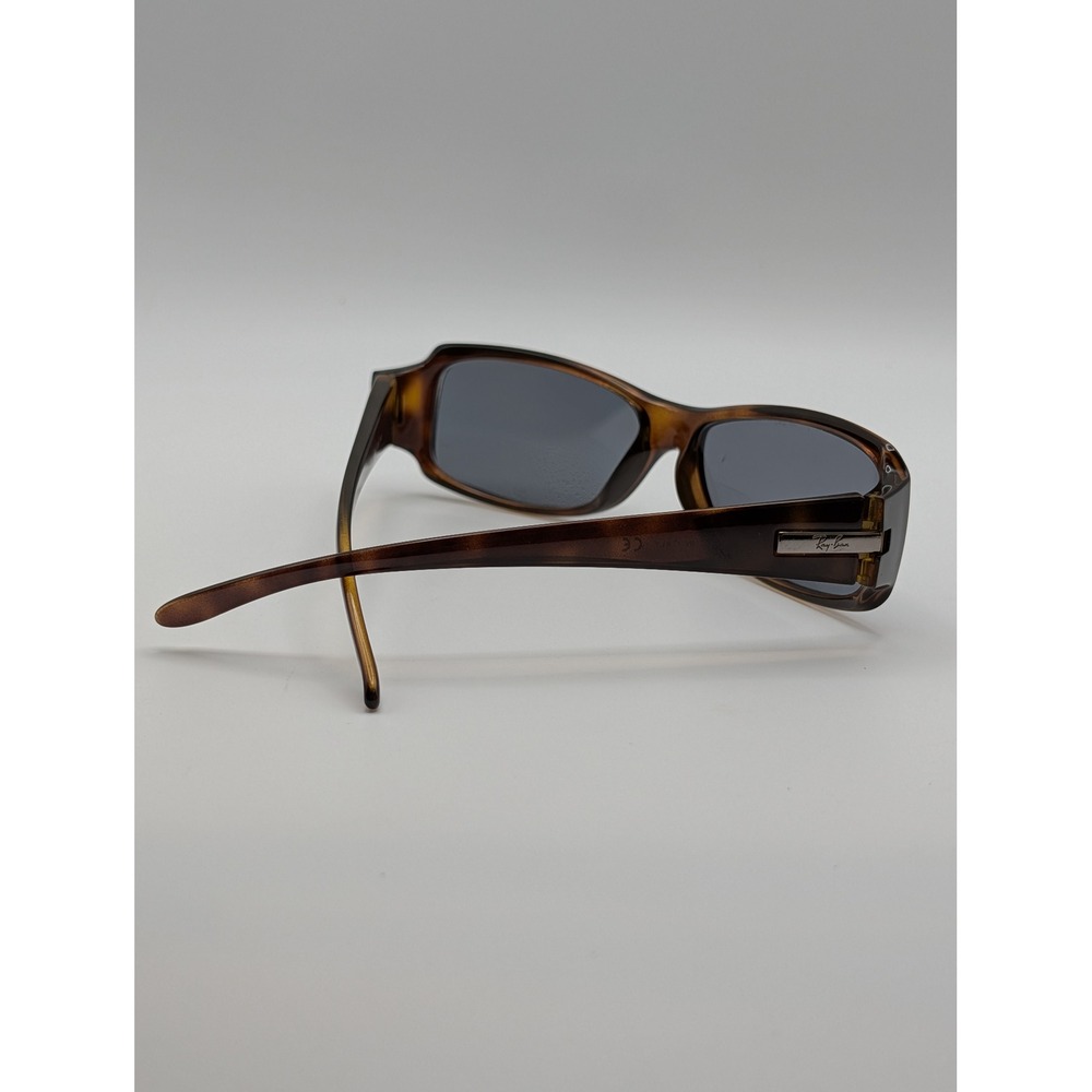 Ray-Ban RB4078 642 Sunglasses Tortoise Brown Wrap Gray Lens Made in Italy
